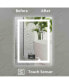 LED Bathroom Vanity Mirror, 36 X 28 Inch, Anti Fog, Night Light, Time, Temperature, Dimmable