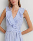 Фото #4 товара Платье Ralph Lauren Lauren Ralph Lauren женское Полосатое хлопковое платье из бродклота с завязками