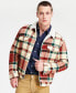 ფოტო #8 პროდუქტის Men's Fleece Lined Plaid Trucker Jacket