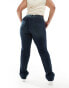 ONLY Curve Augusta high waisted straight leg jeans in mid blue