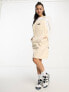 Napapijri Colada dungaree dress in off white