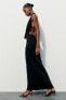 Фото #10 товара Драпированное платье с горловиной халтер ZARA