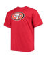 Men's George Kittle Scarlet San Francisco 49ers Big and Tall Player Name and Number T-shirt Красный, 3XT - фото #2