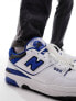 New Balance 550 trainers in white and blue