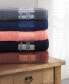 Фото #5 товара Larissa Geometric Embroidered Jacquard Border Cotton 4-Pc. Bath Towel Set