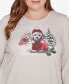 ფოტო #2 პროდუქტის Plus Size Classic Festive Poodle Drawstring Top