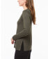 ფოტო #3 პროდუქტის Women's V-Neck Wide-Hem Wide-Cuff Sweater