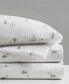 Фото #2 товара Cozy Oversized Flannel Cotton 160 GSM 4-pc. Printed Sheet Set, Queen