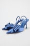 Satin high-heel shoes with bow