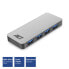 Фото #3 товара ACT AC6120 USB Hub 3.2 - 4x USB-A ports - USB 3.2 Gen 1 (3.1 Gen 1) Micro-B - USB 3.2 Gen 1 (3.1 Gen 1) Type-A - 5000 Mbit/s - Grey - Aluminium - 0.5 m