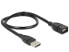Delock 50cm USB 2.0 - 0.5 m - USB A - USB A - USB 2.0 - Male/Female - Black