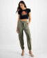 ფოტო #1 პროდუქტის Women's Katrin High Rise Belted Cargo Pants