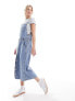 Фото #7 товара Levi's Tico denim dress with waist belt in blue