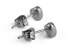 Fine steel earrings with Silver Sparkle hearts