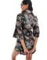 Фото #6 товара ASOS DESIGN mini shirt dress with fluted sleeve detail in floral tapestry