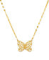 ფოტო #1 პროდუქტის Butterfly Openwork 18" Pendant Necklace in 10k Gold