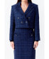 ფოტო #1 პროდუქტის Women's Boucle Tweed Double Breast Jacket