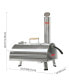 Outdoor 12" Stainless Steel Rotatable Pizza Oven with Thermometer & Carry Bag