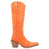 Фото #1 товара Dingo Texas Tornado Denim Snip Toe Cowboy Womens Orange Casual Boots DI943-800