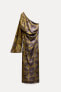 Фото #2 товара Платье асимметричного кроя с принтом — zw collection ZARA