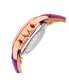 ფოტო #3 პროდუქტის Beatrice Automatic Purple Leather Watch 38mm