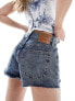 Фото #3 товара Levi's 501 original denim short in mid blue with distressing