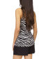ფოტო #11 პროდუქტის Women's Zebra-Print Button-Front Sleeveless Top