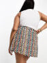 Фото #5 товара ASOS DESIGN Curve button through mini skirt in abstract print