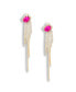 ფოტო #1 პროდუქტის Women's Pink Bling Drop Earrings