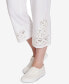 Фото #5 товара Petite Mid Rise Pull-On Decorative Hem Denim Capri