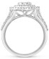 ფოტო #4 პროდუქტის EFFY® Diamond Heart Halo Cluster Ring (1-1/20 ct. t.w.) in 14k White Gold