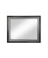 Nicola Mirror Silver PU & Black Finish