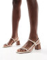 Фото #3 товара Mango square toe heeled sandal in white