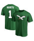 ფოტო #1 პროდუქტის Men's Jalen Hurts Kelly Green Philadelphia Eagles Big and Tall Throwback Player Name and Number T-shirt