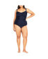 Фото #2 товара Women's Plus Size Twist Tankini Top