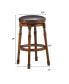 Set of 2 29'' Swivel Bar Stool Leather Dining Kitchen Pub Chair