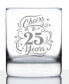 Фото #1 товара Cheers to 25 Years 25th Anniversary Gifts Whiskey Rocks Glass, 10 oz