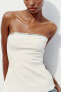 STRAPLESS TOP WITH RHINESTONES