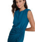 Фото #4 товара Women's Sleeveless Drape-Front Sleeveless Sheath Dress