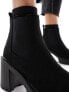 ASOS DESIGN Elma heeled chunky chelsea boots in black