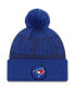 Men's Royal Toronto Blue Jays Authentic Collection Sport Cuffed Knit Hat with Pom