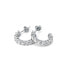 Sparkling silver hoop earrings with zircons Tesori SAIW119