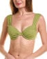 Weworewhat Ruched Claudia Bikini Top Women's Green Xxl