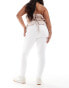 Фото #4 товара Vero Moda Curve high waisted skinny jeans in white