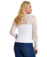 ფოტო #3 პროდუქტის Women's Floral-Lace Mock-Neck Top, Created for Macy's