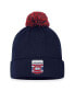 Фото #1 товара Men's Navy Montreal Canadiens 2023 NHL Draft Cuffed Knit Hat with Pom