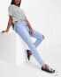 Pull&bear ripped skinny jean in light blue BLAU, XS - EU 34 - фото #2