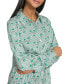 Фото #4 товара Women's Printed Roll-Cuff Button-Front Shirt