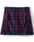 Big Girls School Uniform Slim Side Pleat Plaid Skort Above the Knee