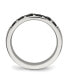 Stainless Steel Polished Black CZ 4mm Band Ring